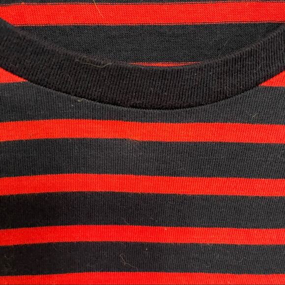 STYLEMINT Shirt Size Small Navy & Lipstick Red Stripe Dalton Nautical Preppy - Picture 6 of 8